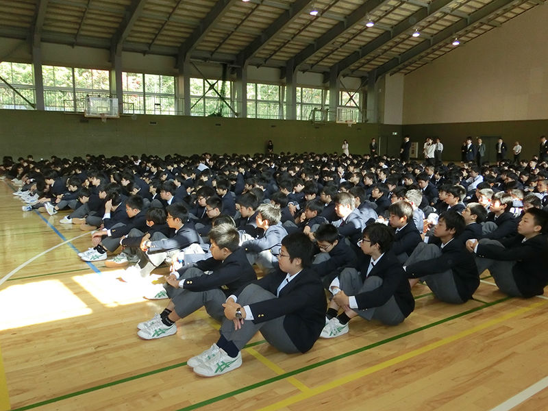 北嶺中 高等学校 学校法人希望学園 全校集会が行われました